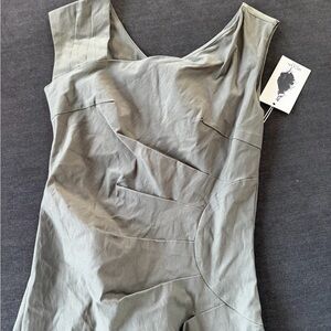 Elegant Gray Midi Dress